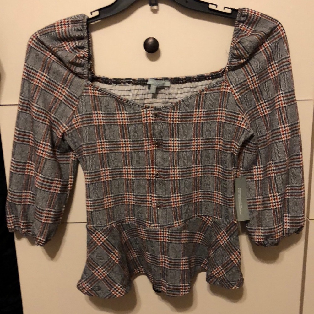 Sweet Rain Peplum Top ! Brand New